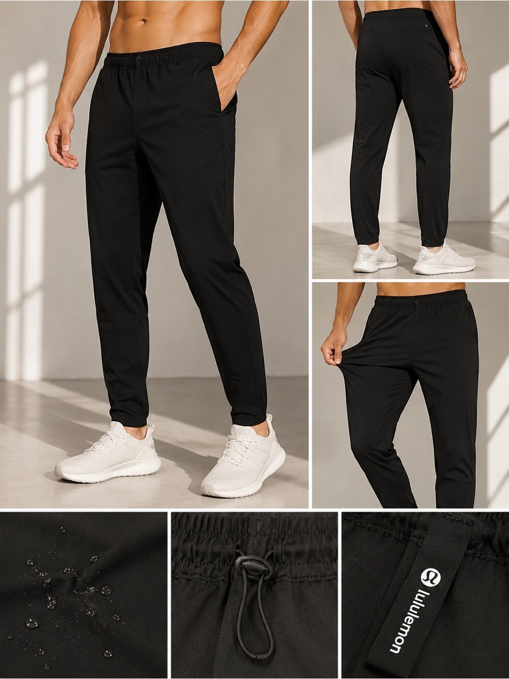 Lululemon Athletica Men's Classic Black Performance Pants like new